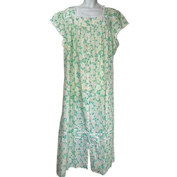Lanz of Salzburg Other - lanz of salzburg floral short Cap sleeve pockets long nightgown Plus Size 3X